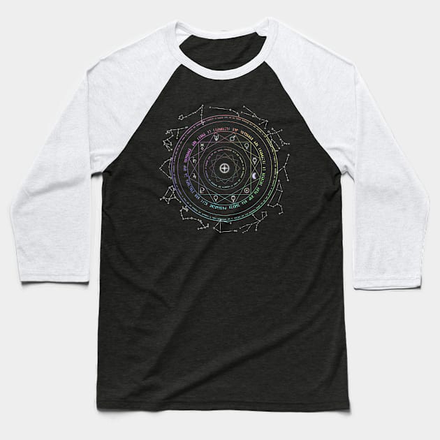 Astrological Magic Circle Baseball T-Shirt by Cyleki